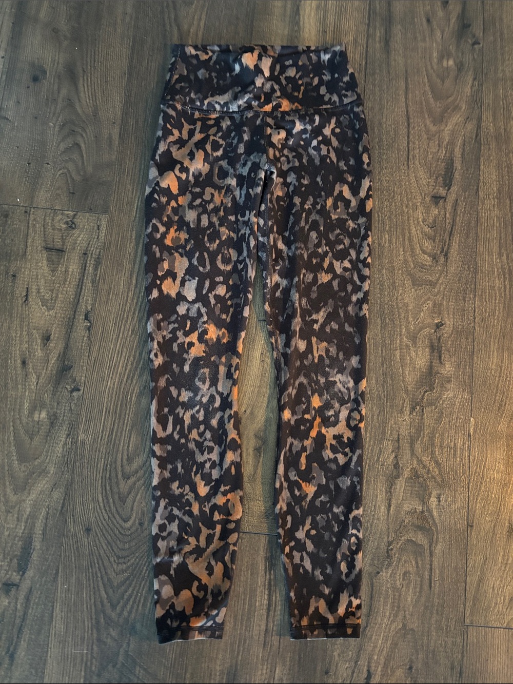 Animal Print High-Waist Leggings - Black, Brown & Tan